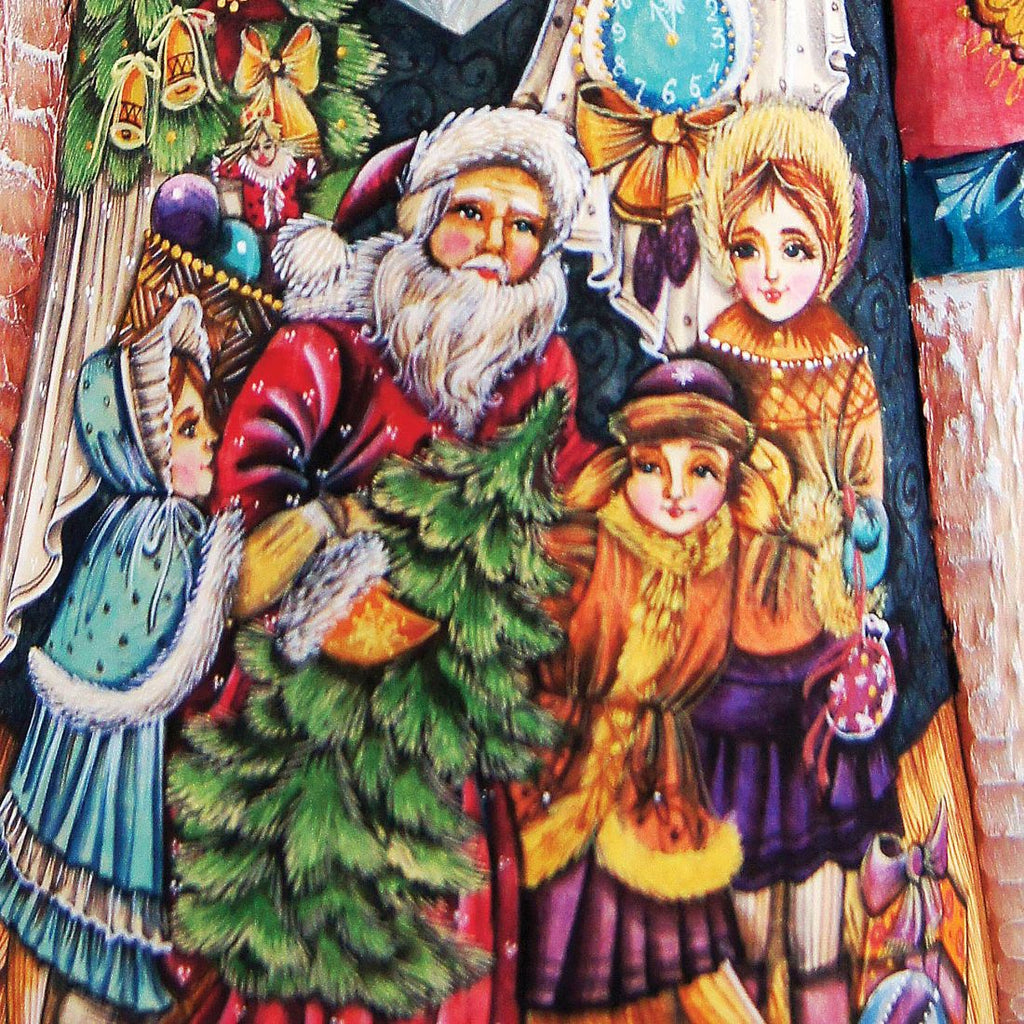 Magic Night Father Frost Santa Hand-Painted WOODCARVED Masterpiece by G. DeBrekht - Christmas Decor - 241122 *** PRE-ORDER - Handmade Just for You! ***