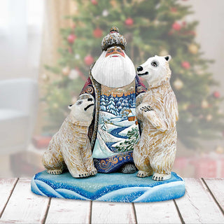 Brotherly Friends Santa Hand-Painted WOODCARVED Masterpiece by G. DeBrekht - Christmas Decor - 8210782 - SPECIAL ORDER *** PRE-ORDER - Handmade Just for You! ***