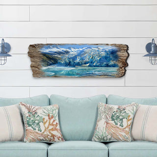 Majestic Glacier Wooden Wall Art by G. DeBrekht Coastal Decor - 8491105W