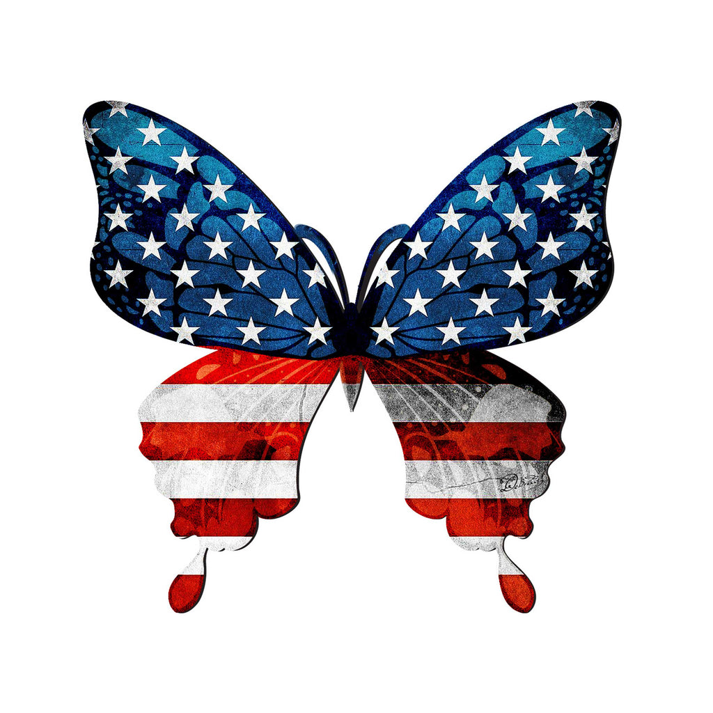 USA Butterfly Holiday Door Decor - American Christmas Decor - 8187127H