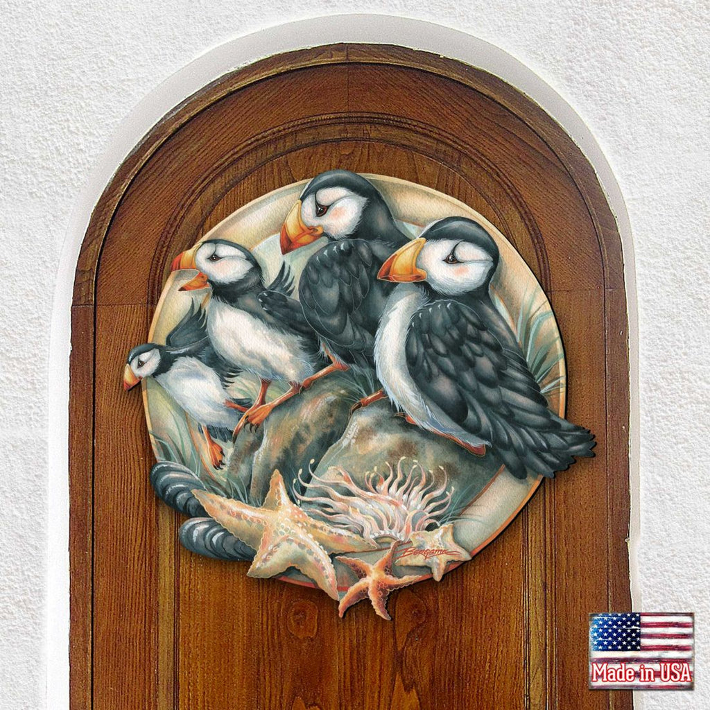 Send in the Clowns Puffins Wall Art by J. Bergsma - Wildlife Holiday Decor - 8591848W-JB
