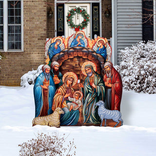 Life Size Orthodox Nativity Life Size Oversized Outdoor Decor by G. DeBrekht - Nativity Holiday Decor - 852762F-S8-XXLG