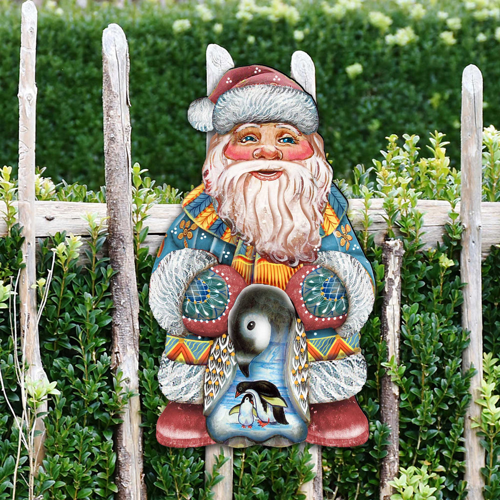 Penguin Santa Christmas Door Decor by G. DeBrekht - Christmas Santa Snowman Decor - 8118051H
