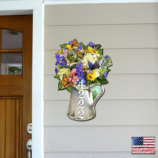 Butterfly Bouquet Personalized House Number Sign by D. Gelsinger - Easter Spring Decor - Handcrafted Wooden Address Sign - MA8461055-1920