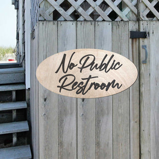 No Public Restroom sign, Business sign, Made in the USA sign, Made from wood, Customers only - 320320