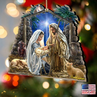 Glory to God Wooden Ornaments by Gelsinger - Nativity Holiday Decor - 8161010-1722