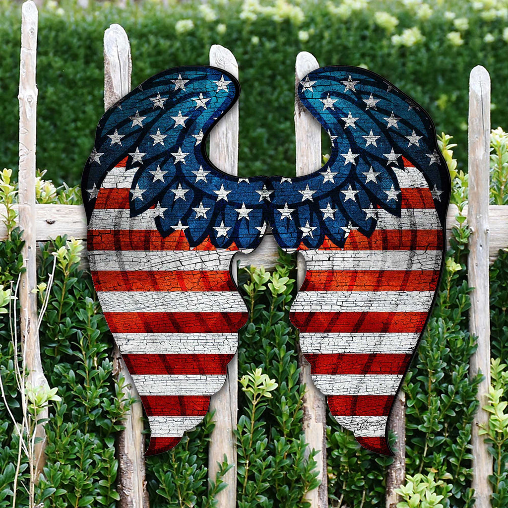 USA Wings Decorative Holiday Door Decor - American Christmas Decor - 8187131H