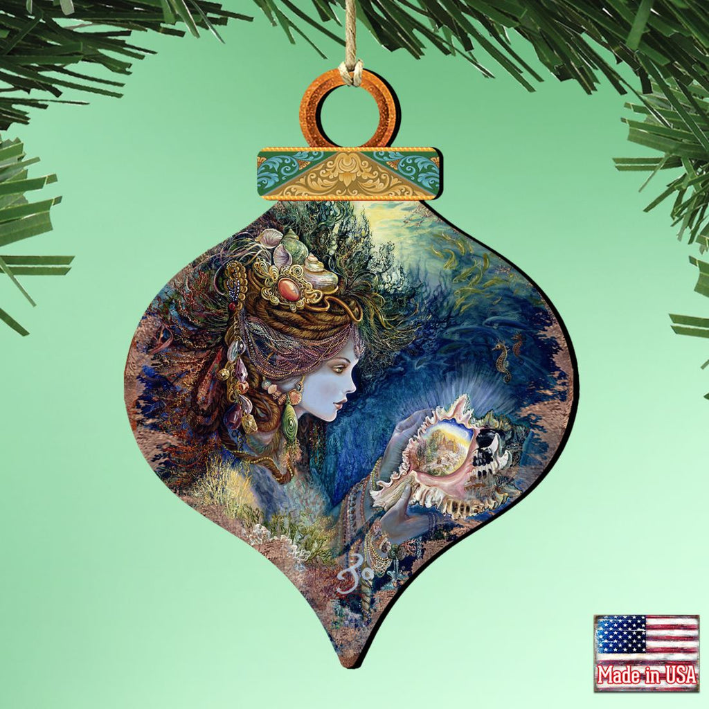Daughter of the Deep Wooden Ornaments by Josephine Wall - Coastal Sea-Life Decor - 845617-JW