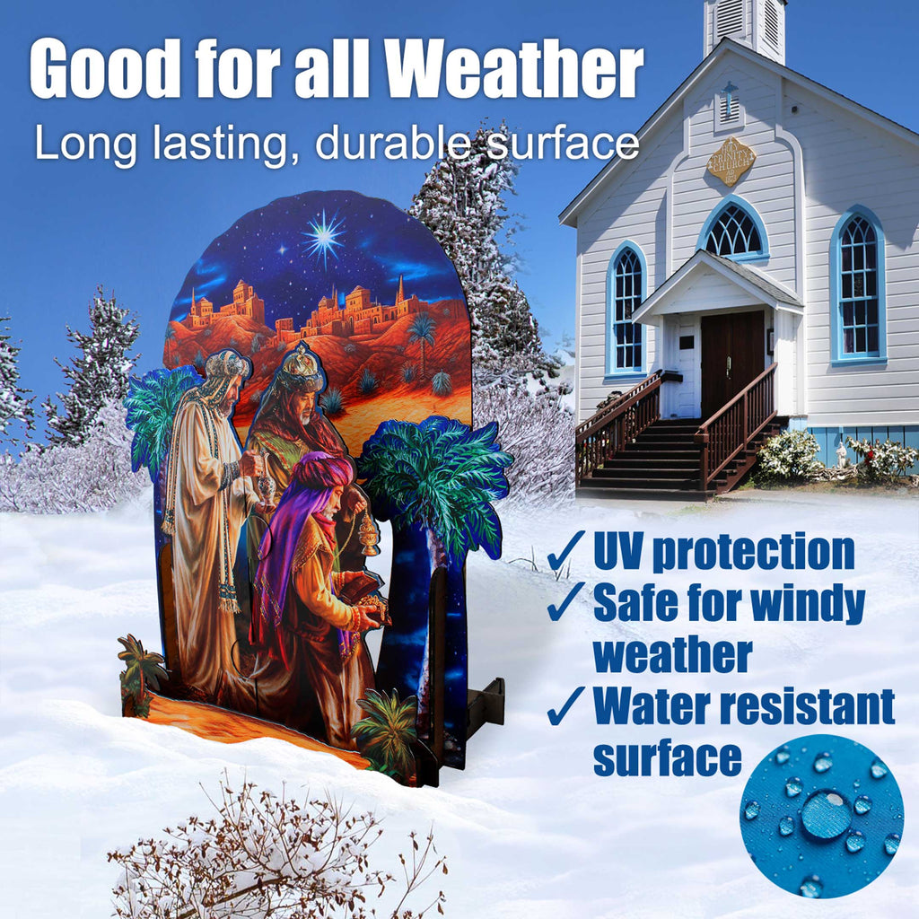 Three Kings Gifts Life Size Outdoor Nativity Scene 65