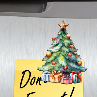 Christmas Tree Decorative Eco Wood Magnets Set of 6 by G. Debrekht - Christmas Decor - 8090044G-S6