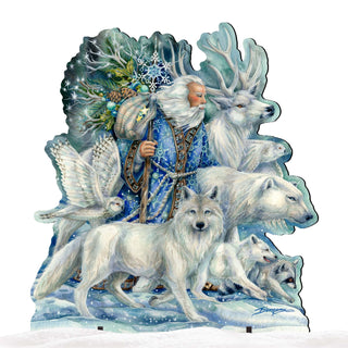 Cool Winds Father Winter Animals Wildlife Outdoor Decor by J. Bergsma - Wildlife Holiday Decor - 8591862F-JB