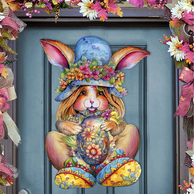 Easter Bunny Girl Holiday Door Decor by G. Debrekht - Easter Spring Decor - 8652765H