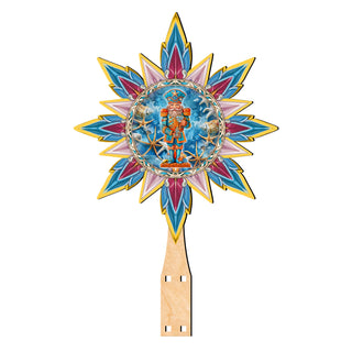 Coastal Nutcracker Tree Topper Wooden Decor by G. Debrekht - Coastal Holiday Decor - 895113