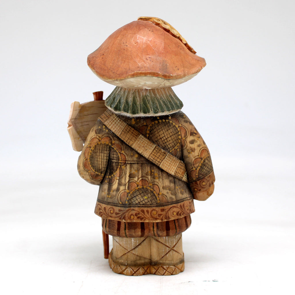 One-of-a-Kind - Mushroom Man Figurine and Hanging Ornament 5.5x3x2 by G.DeBrekht Reserve - Unique Handcrafted and Hand-Painted Collectible