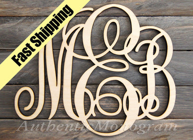 Wooden Personalized Monogram Unpainted - Personalized Monogram Wall Hanging Personalized Monogram decoration Rustic Wedding Door Hanger