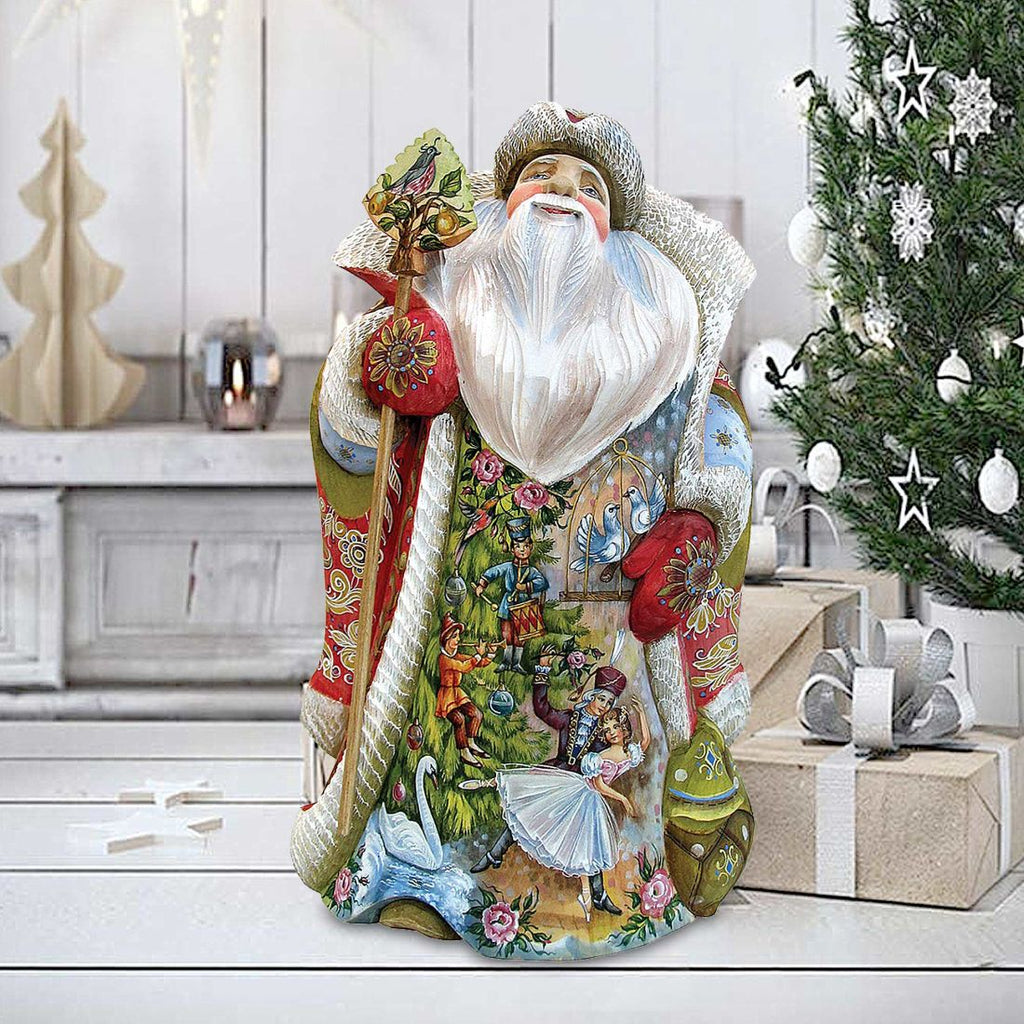 12 Days of Christmas Hand-Painted WOODCARVED Santa Masterpiece by G. Debrekht - Christmas Decor - 241210