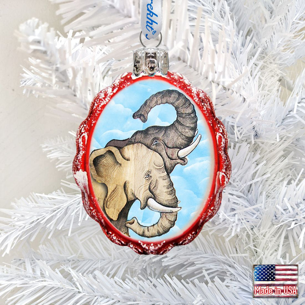 Elephant Mercury Glass Ornament by G. DeBrekht - Wildlife Holiday Decor - 771038