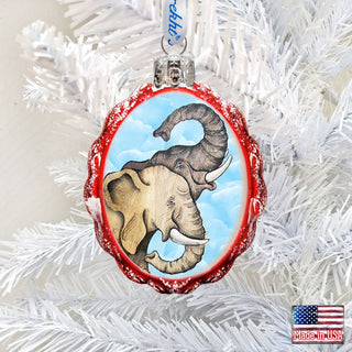 Elephant Mercury Glass Ornament by G. DeBrekht - Wildlife Holiday Decor - 771038