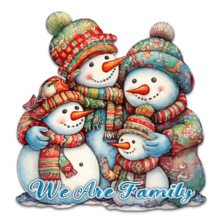 Snowman's Family Holiday Door Decor by G. Debrekht - Christmas Decor - 8611057H