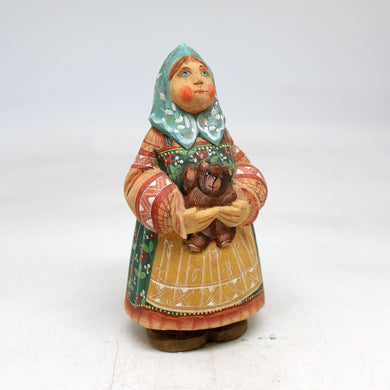 Girl with Teddy Bear Figurine 5x2.5x2