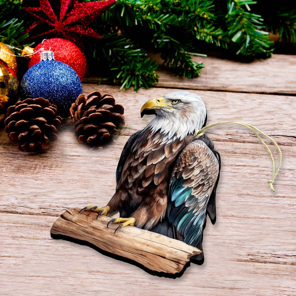 Bald Eagle Wooden Ornaments by G.Debrekht - Wildlife Holiday Decor - 8710101-2