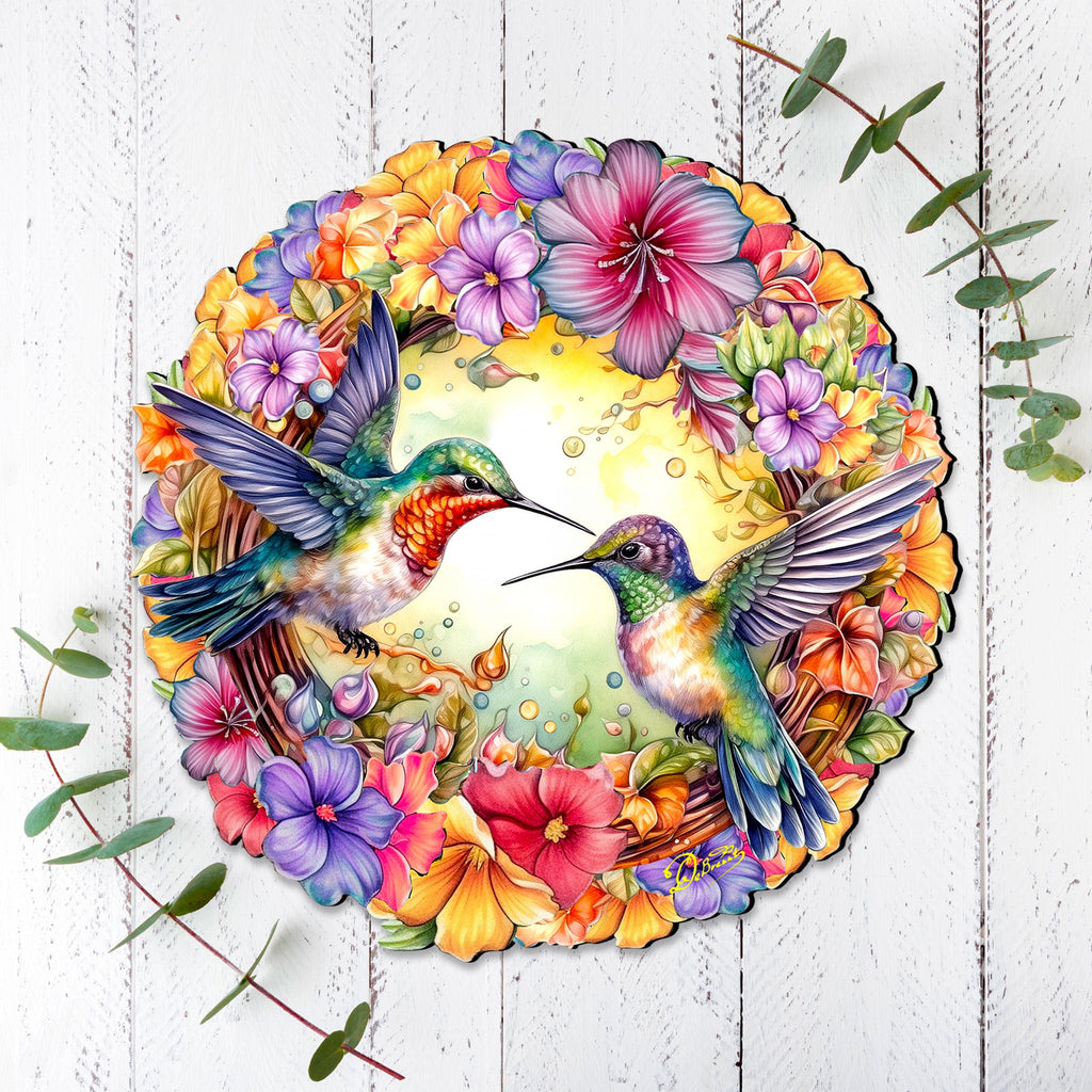 Hummingbirds Holiday Door Decor by G. Debrekht - Christmas Decor - 8652804H