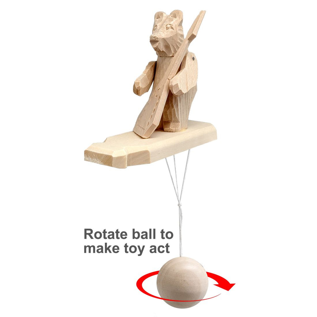 Bear with Balalaika Animated Spinning Old-World Decoration by Designocracy - Wildlife Holiday Decor - 191000-10