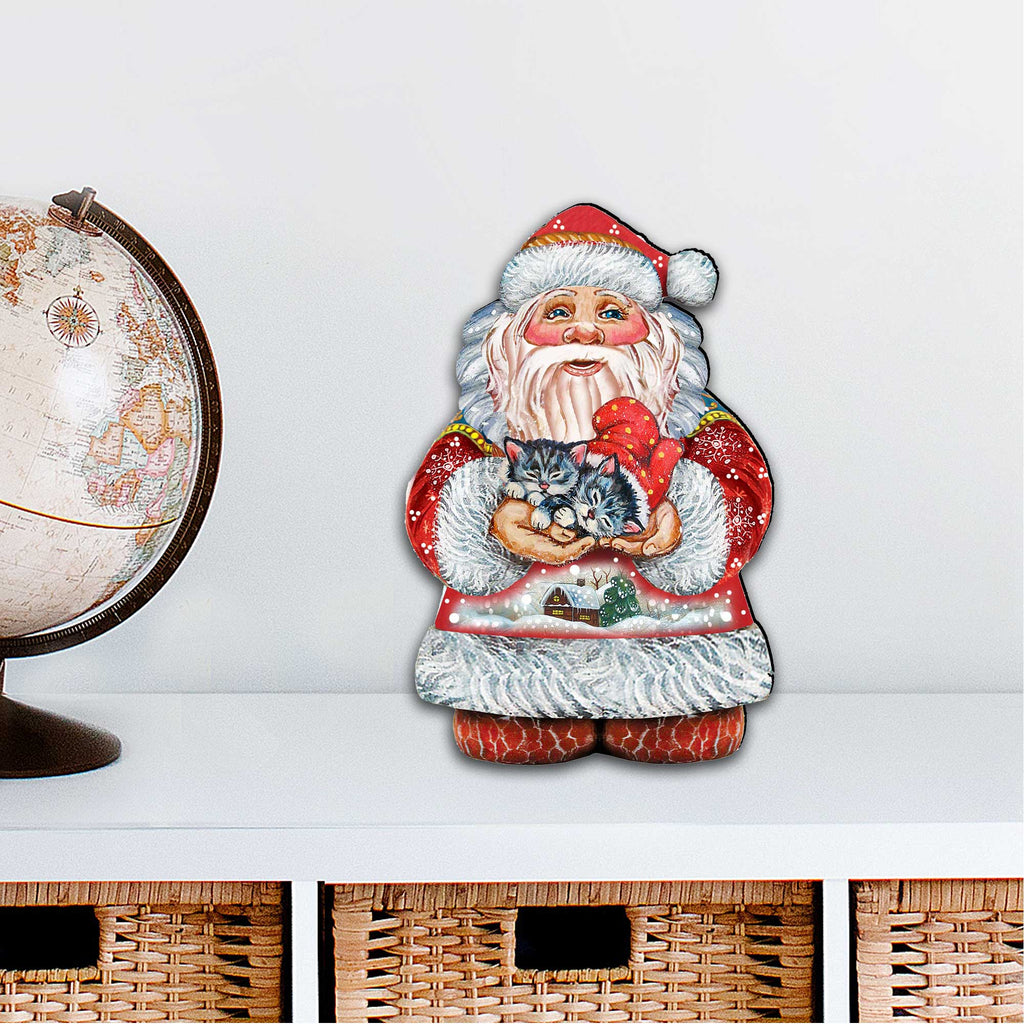 Kitten Holiday Santa Christmas Door Decor by G. DeBrekht - Christmas Decor - 8117808H