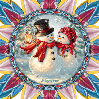 Snow Much in Love Tree Topper Wooden Decor by D. Gelsinger - Santa Snowman Christmas Decor - 89518-DG