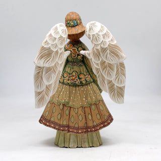One-of-a-Kind Angel with Dove WOODCARVED Figurine 9x6x4 by GDeBrekht - Unique Handcrafted and Hand-Painted Collectible