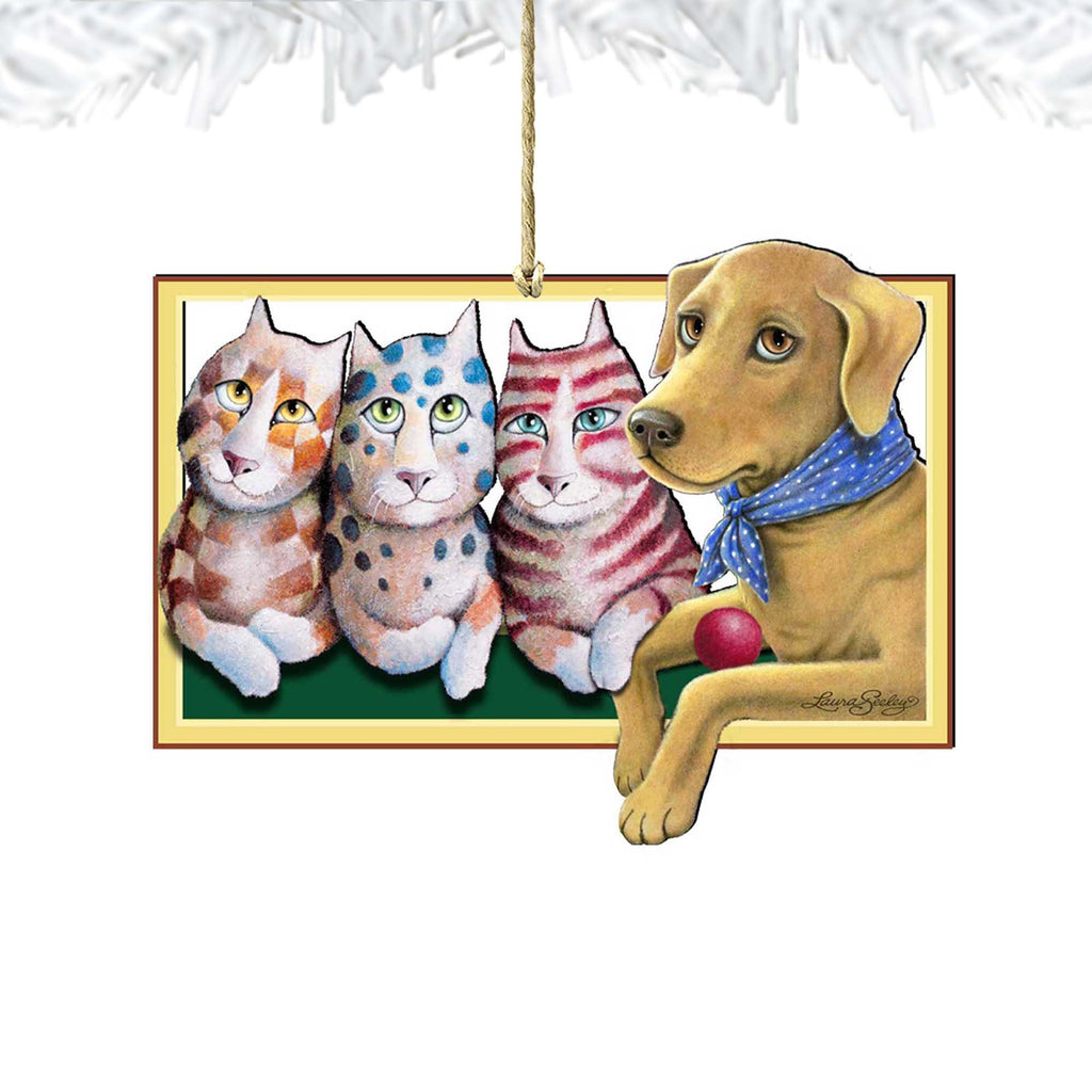 The Dog Wooden Ornaments Pets by Laura Seeley - Pets Dog and Cats Decor - 8511019-LS