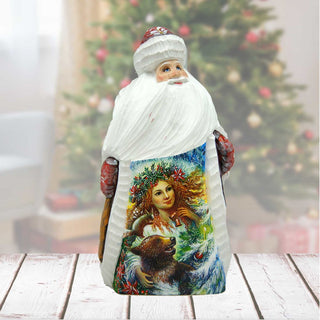 Santa Cherish Winter Hand-Painted WOODCARVED Masterpiece by Strelkina at G. DeBrekht - Christmas Decor - 821602