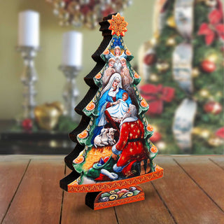 Adoration Decorated Tabletop Tree by G. Debrekht - Nativity Holiday Decor - 69951