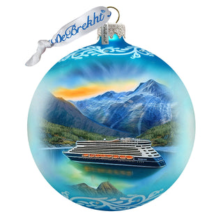 Alaska Cruise Glass Ornament – Handcrafted Mercury Glass Ornament - Wildlife Holiday Decor by G. DeBrekht - 73394