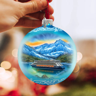 Alaska Cruise Glass Ornament – Handcrafted Mercury Glass Ornament - Wildlife Holiday Decor by G. DeBrekht - 73394