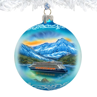 Alaska Cruise Glass Ornament – Handcrafted Mercury Glass Ornament - Wildlife Holiday Decor by G. DeBrekht - 73394