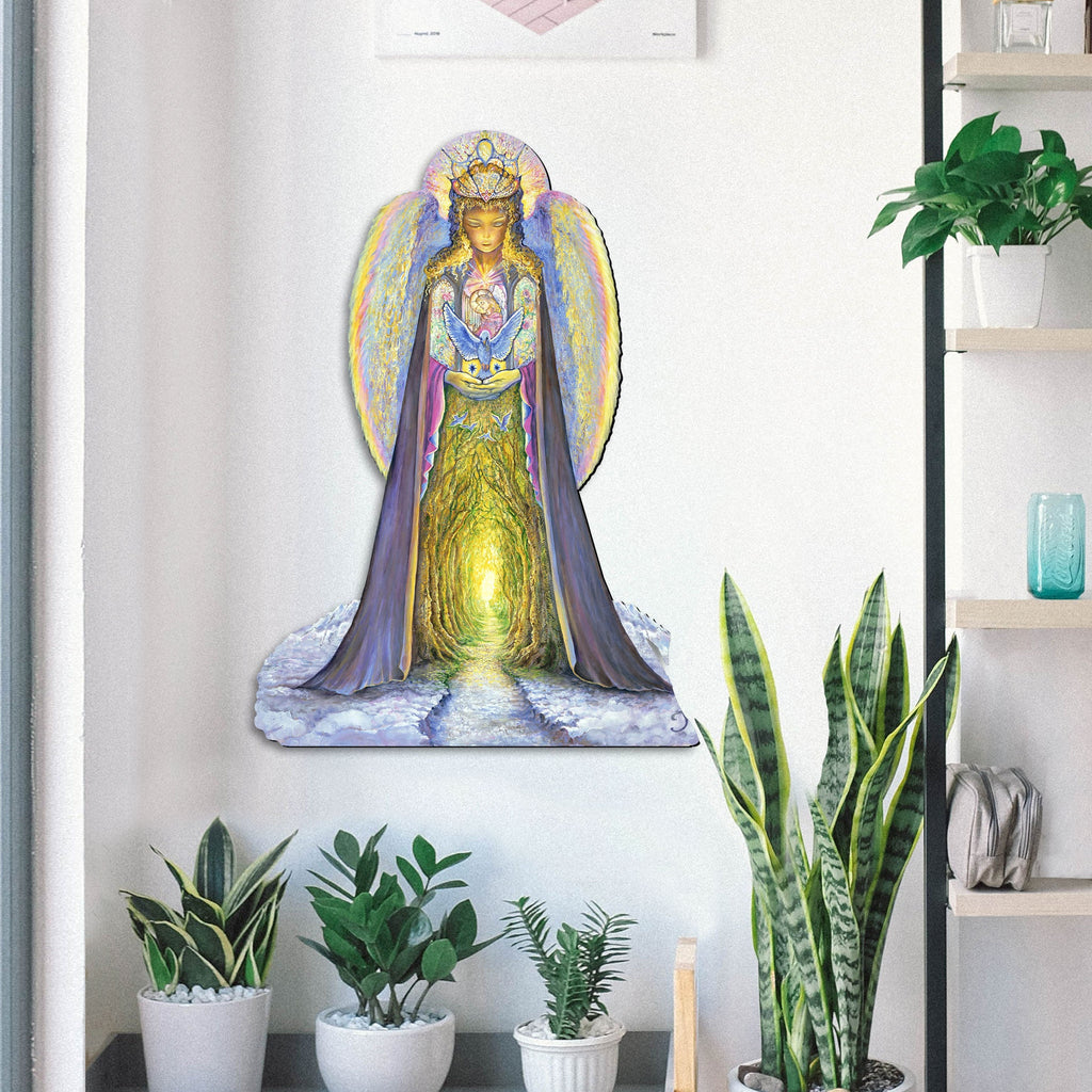 The Angel and the Bluebird Holiday Outdoor Yard Sign by Josephine Wall - Christmas Decor - 845623F-JW