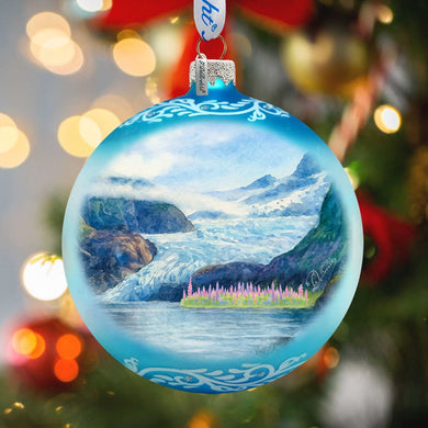 Alaska Glacier Glass Christmas Ornament – Holiday Splendor Ornament by G. DeBrekht – 73405