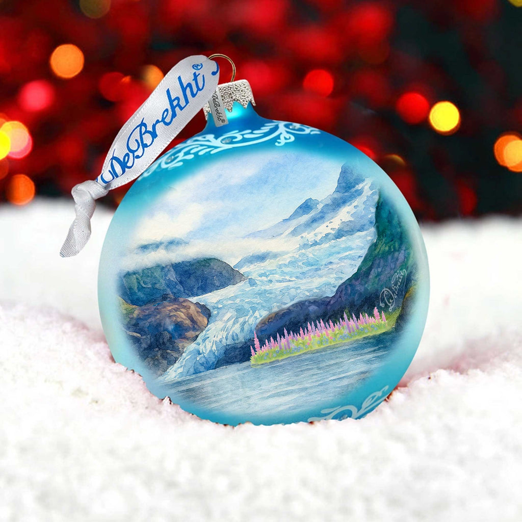 Alaska Glacier Glass Christmas Ornament – Holiday Splendor Ornament by G. DeBrekht – 73405