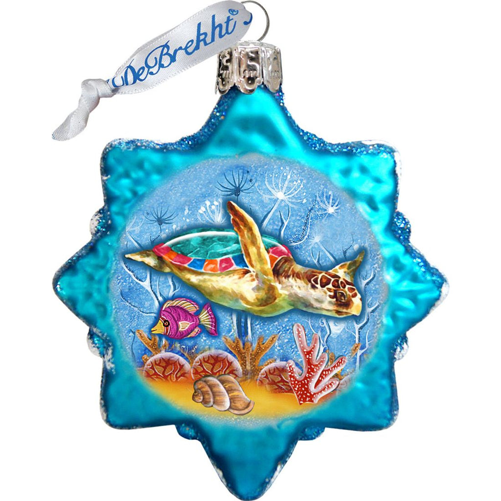 Under the Sea Mercury Glass Ornaments Set of 3 by G. DeBrekht - Coastal Holiday Decor - 770132S3