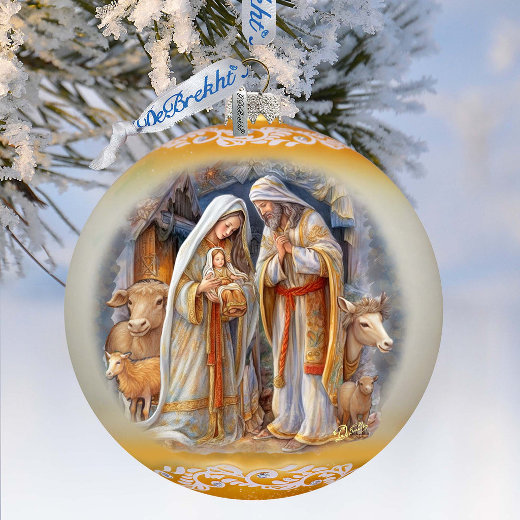Large Glass Ornament - Nativity Chronicles Holiday Decor by G. Debrekht - Christmas Holiday Decor - 73964