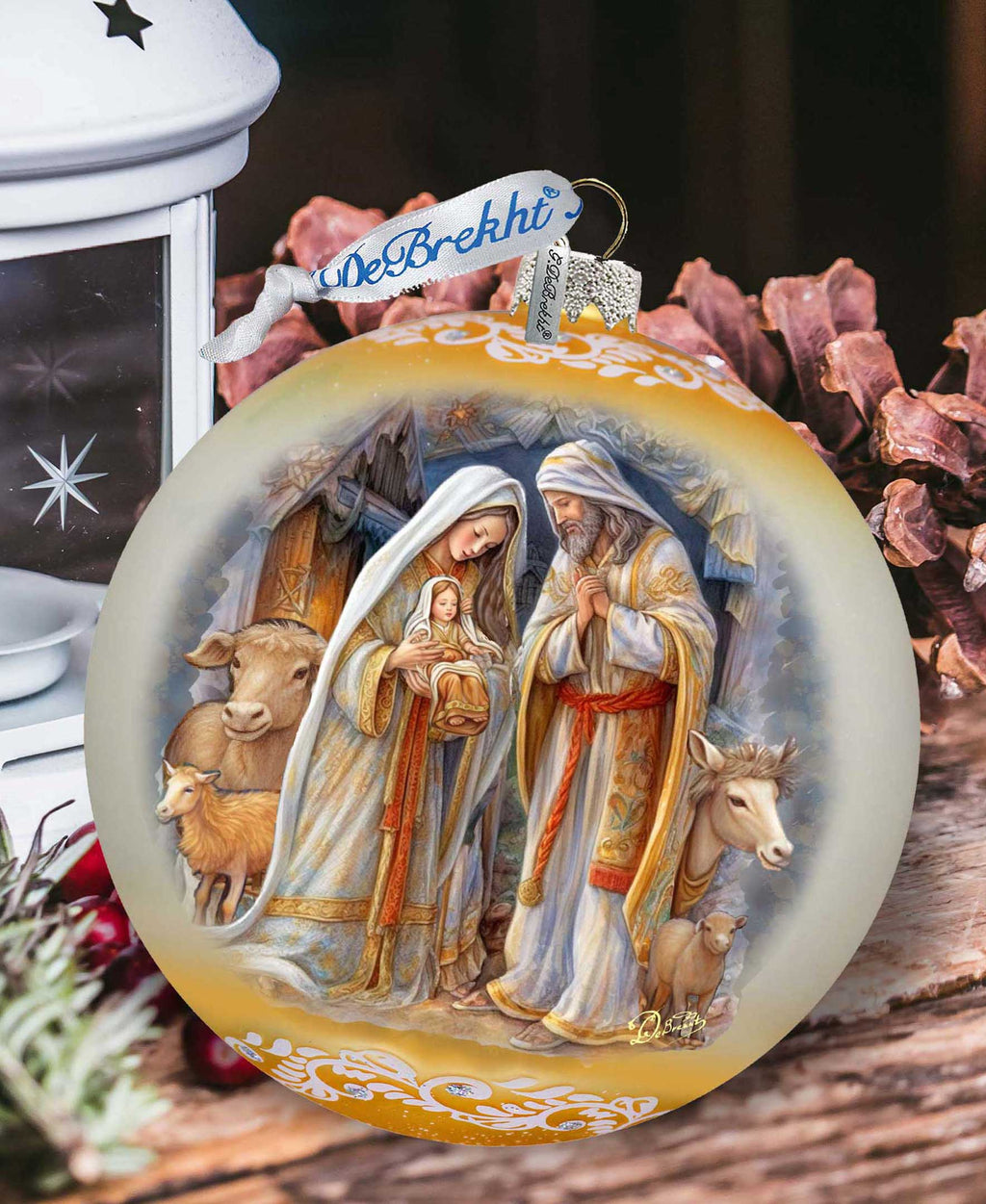 Large Glass Ornament - Nativity Chronicles Holiday Decor by G. Debrekht - Christmas Holiday Decor - 73964
