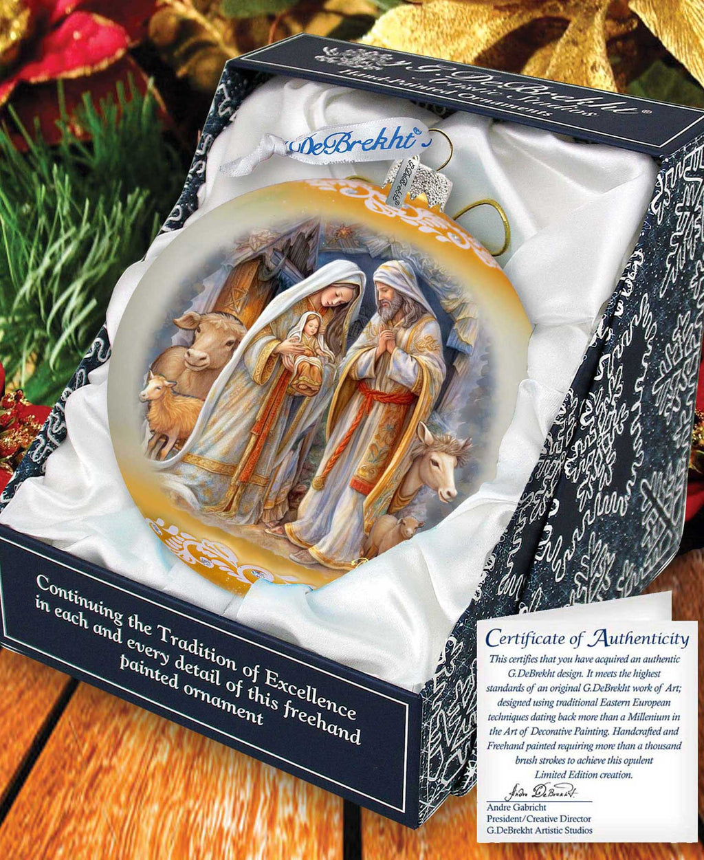 Large Glass Ornament - Nativity Chronicles Holiday Decor by G. Debrekht - Christmas Holiday Decor - 73964