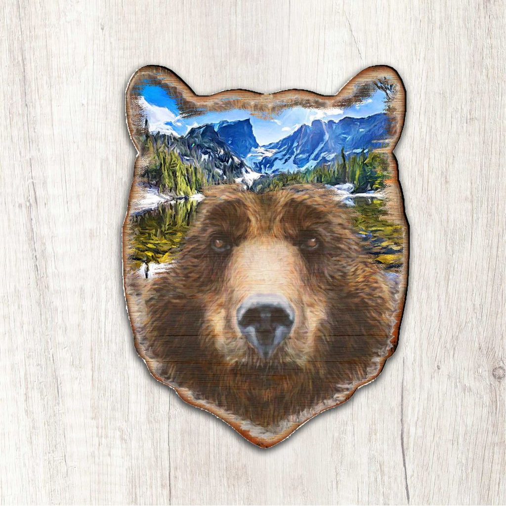 Bear Face Wildlife Outdoor Decor Large Ornament by G. DeBrekht - Wildlife Holiday Decor - 8198214-4M