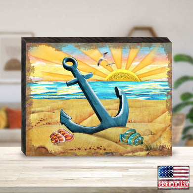 Lighthouse Coastal Wooden Wall Art by G. DeBrekht - Coastal Holiday Decor - 8198526-2B