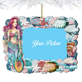 Mermaid Ornament Picture Frame Ornament for Photo by G. Debrekht - 8198514-4PF