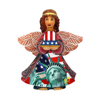 Patriotic Angel Figurine by G. DeBrekht - American Christmas Decor - 516661