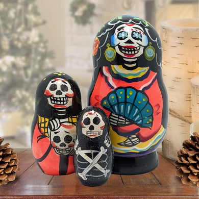 Halloween Hand-Painted Doll Matreshka Nesting Hand-Painted Doll by G. DeBrekht - Thanksgiving Halloween Decor - 14738