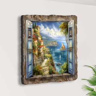 Seaside Window Perspective View Wall Art by G. DeBrekht Coastal Decor - 8492103W