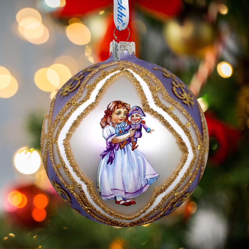 Clara Ball Glass Ornament, Santa & Christmas Decor - 73741-2 by G. DeBrekht